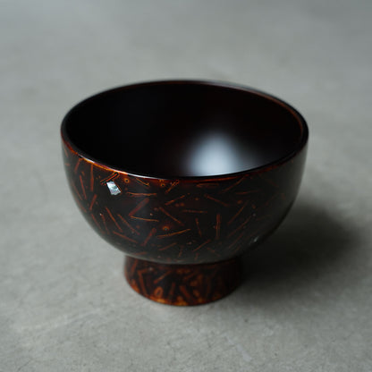 Tsuchinao Shikki × Kabuku Shikki: Wakasa-nuri Goroku Bowl