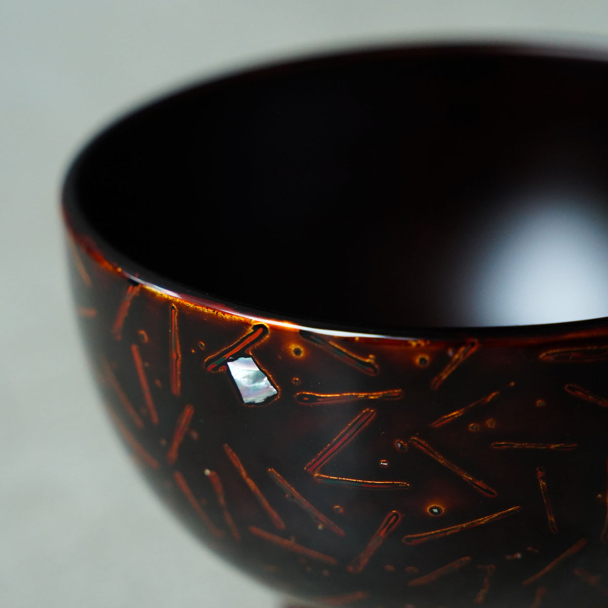 Tsuchinao Shikki × Kabuku Shikki: Wakasa-nuri Goroku Bowl