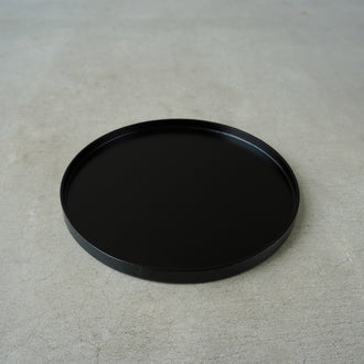 土直漆器 直右ヱ門 8.5丸盆 黒溜