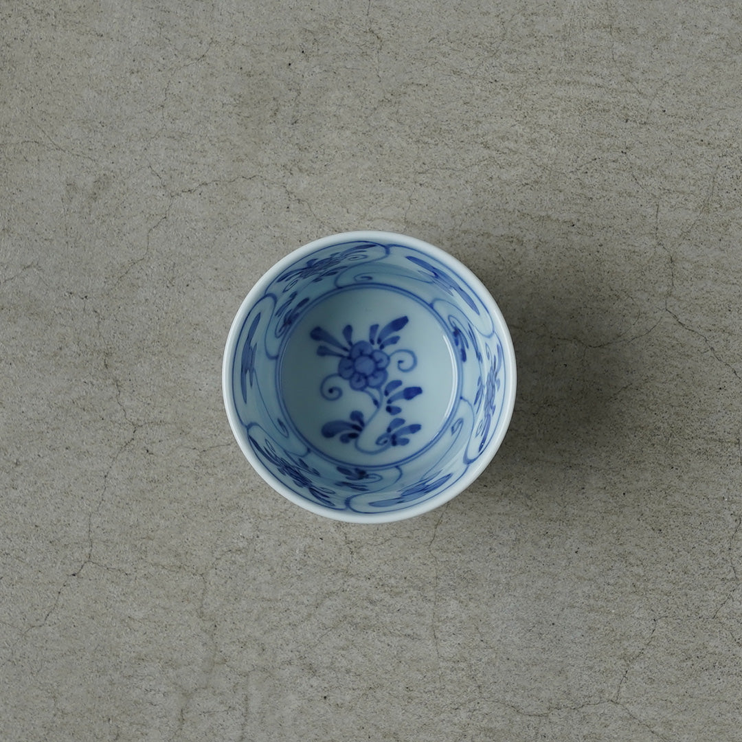 Keizan Kiln Sometsuke Inside-and-Outside Nadeshiko Soba Choko