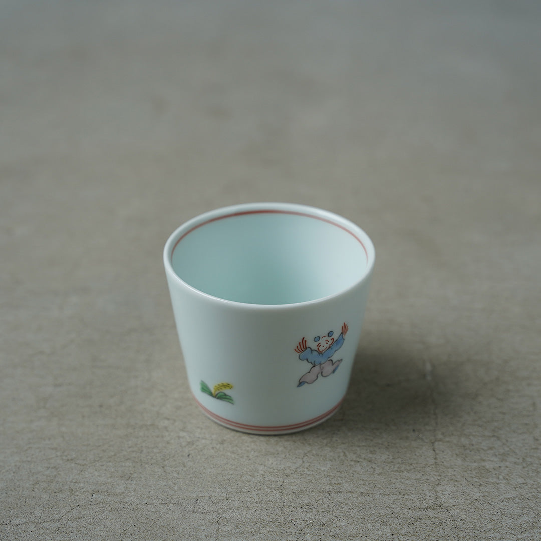 Keizan Kiln Polychrome Karako Soba Choko