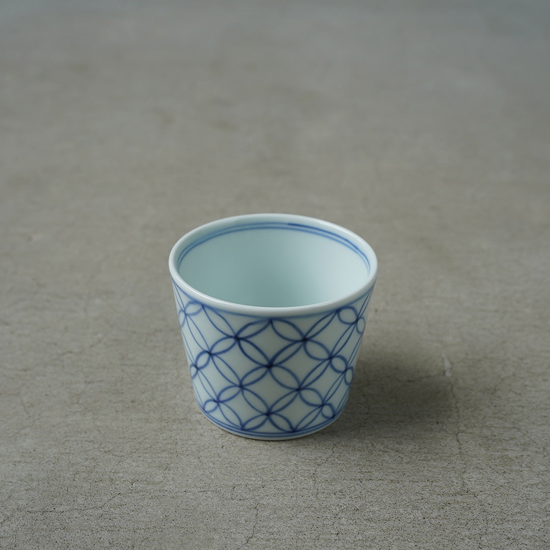 Keizan Kiln Sometsuke Shippo Soba Choko
