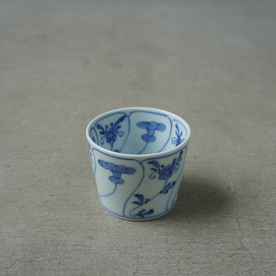 Keizan Kiln Sometsuke Inside-and-Outside Nadeshiko Soba Choko
