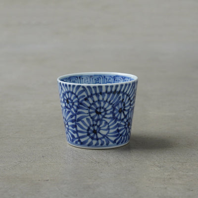 Keizan Kiln Sometsuke Octopus Arabesque Soba Choko