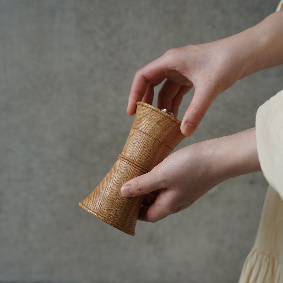 Yamani Woodwork Salt Mill 4 TSUZUMI