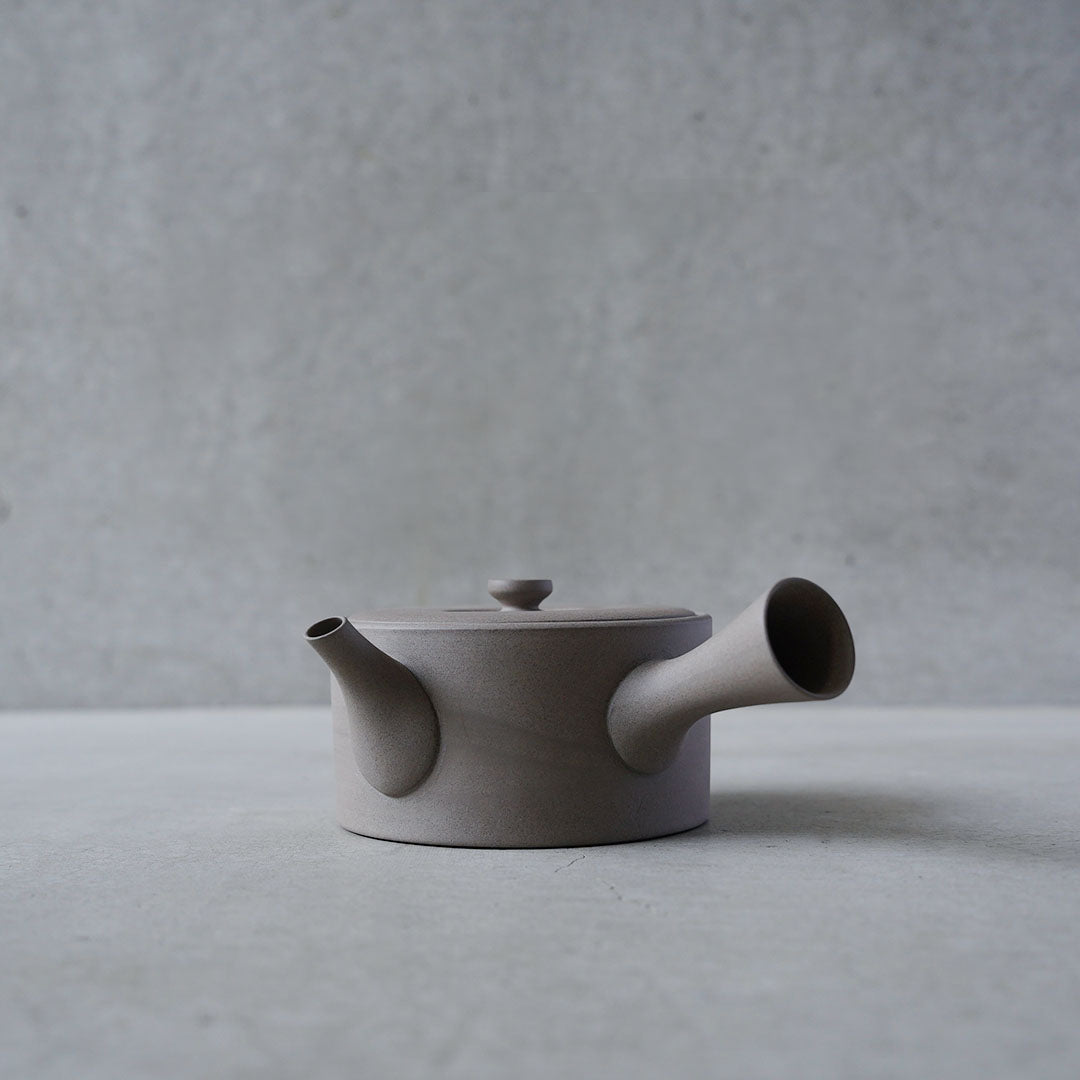 Modern Tokoname-yaki Teapot - JINSUI "iroiro" 02 Grey