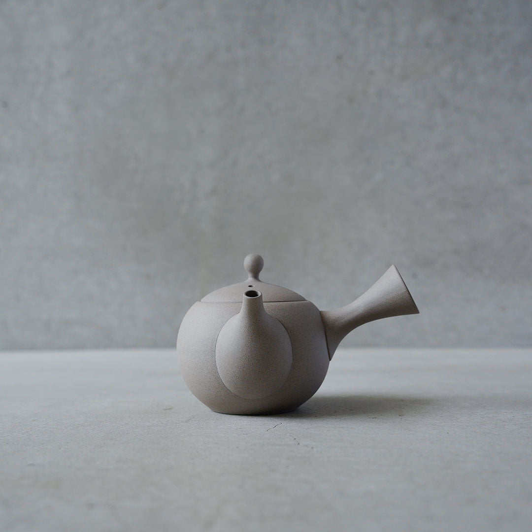 Modern Tokoname-yaki Teapot - JINSUI "iroiro" 01  Gray