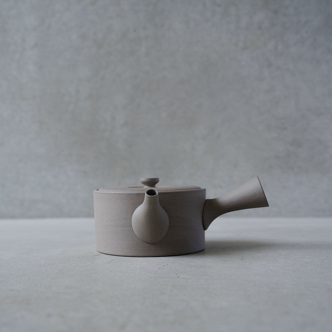 Modern Tokoname-yaki Teapot - JINSUI "iroiro" 02 Grey