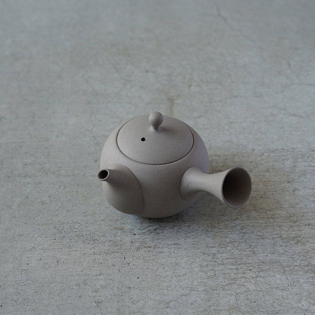 Modern Tokoname-yaki Teapot - JINSUI "iroiro" 01  Gray