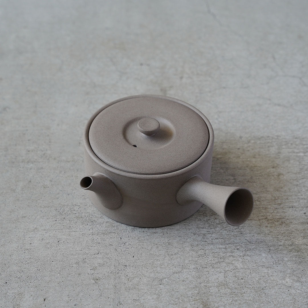 Modern Tokoname-yaki Teapot - JINSUI "iroiro" 02 Grey