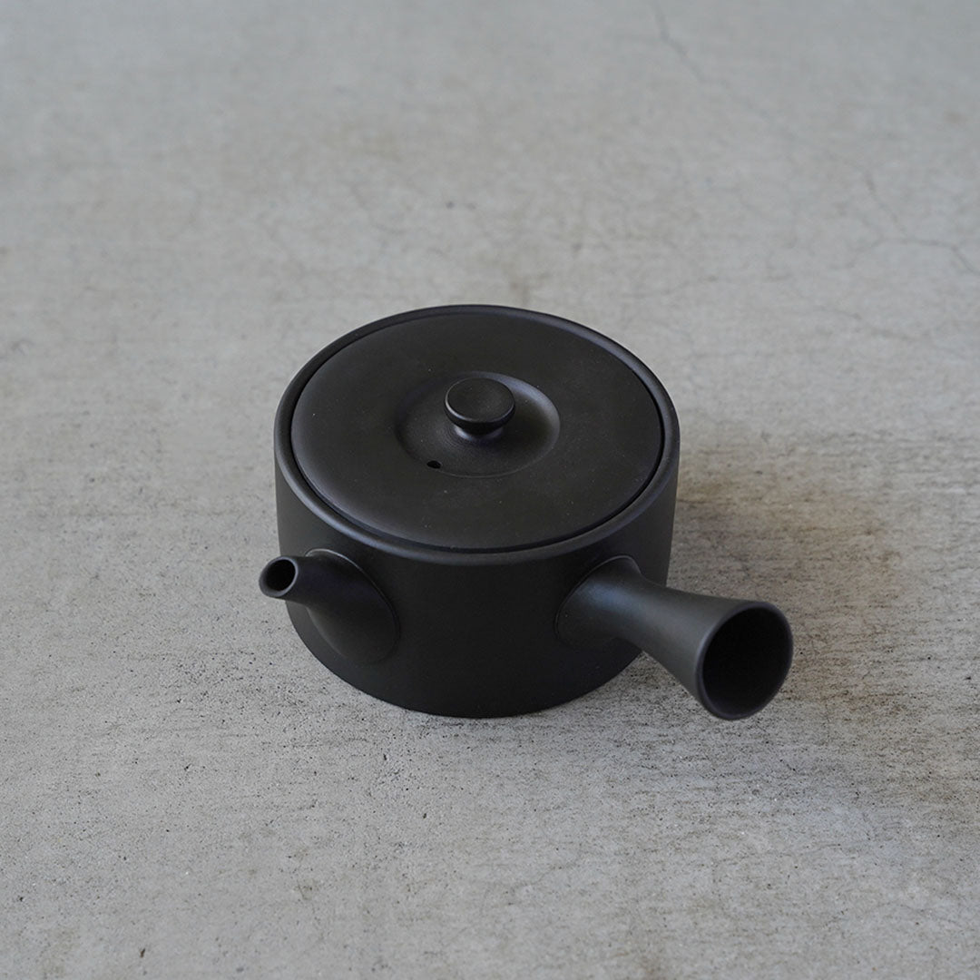 Modern Tokoname-yaki Teapot - JINSUI "iroiro" 02 Black