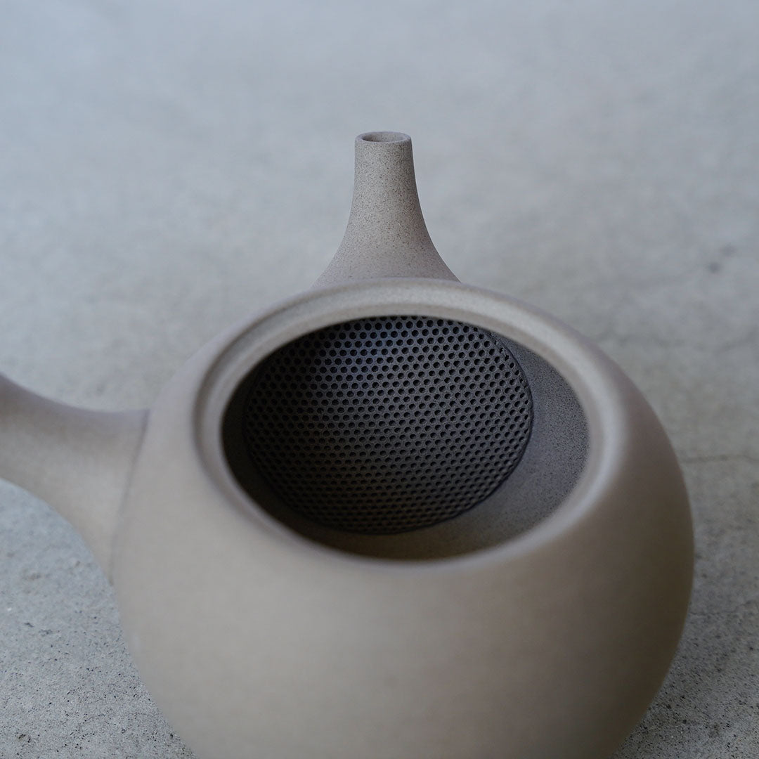 Modern Tokoname-yaki Teapot - JINSUI "iroiro" 01  Gray