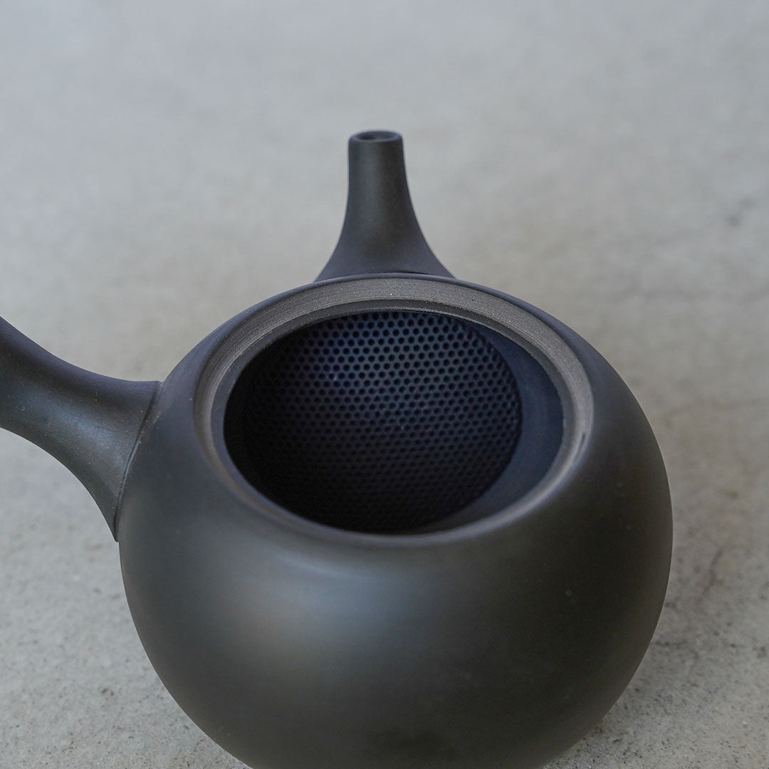 Modern Tokoname-yaki Teapot - JINSUI "iroiro" 01 Black
