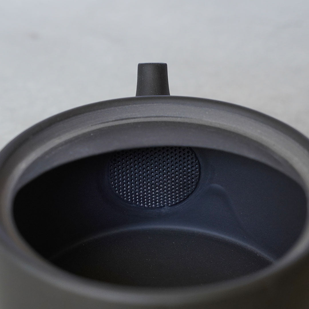 Modern Tokoname-yaki Teapot - JINSUI "iroiro" 02 Black