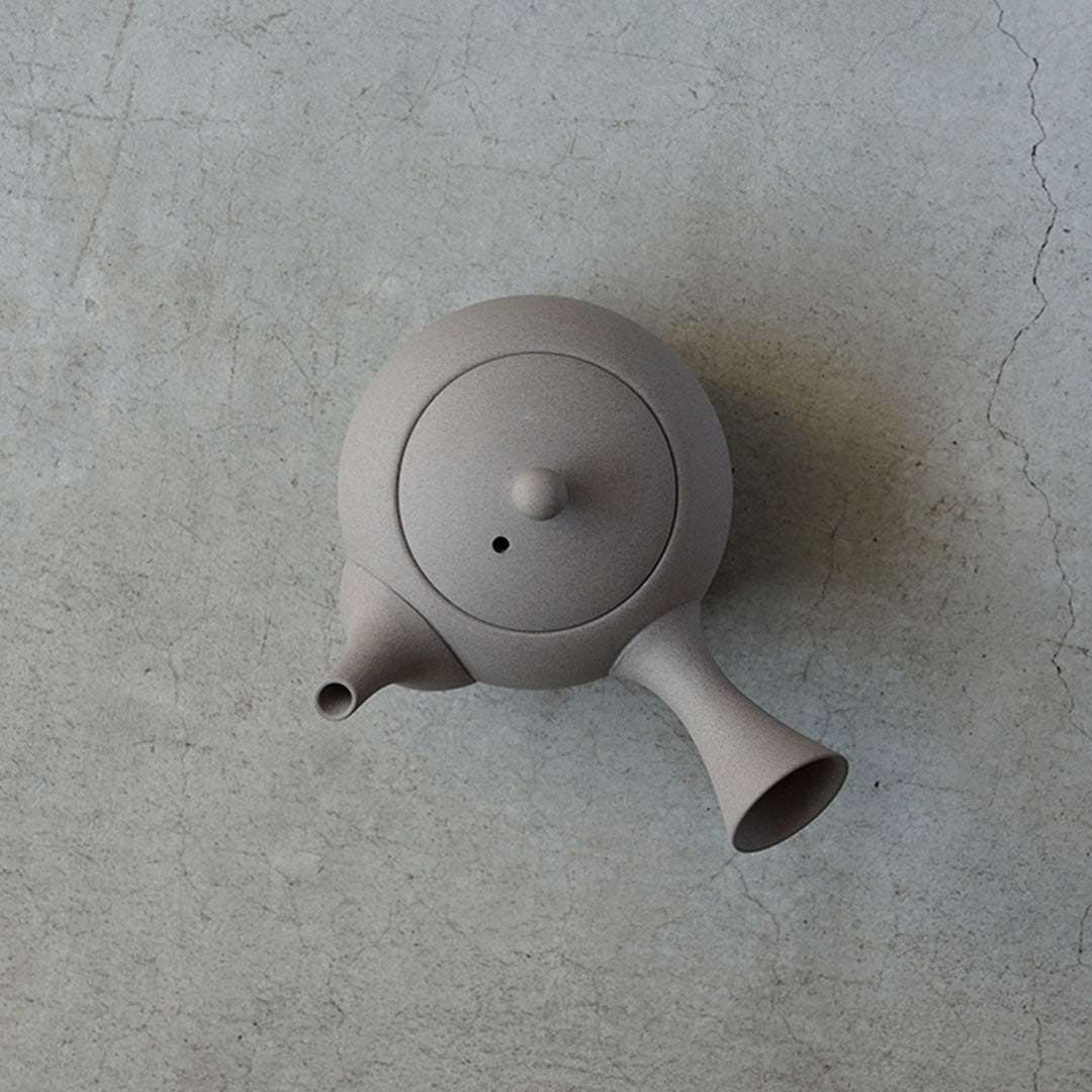 Modern Tokoname-yaki Teapot - JINSUI "iroiro" 01  Gray