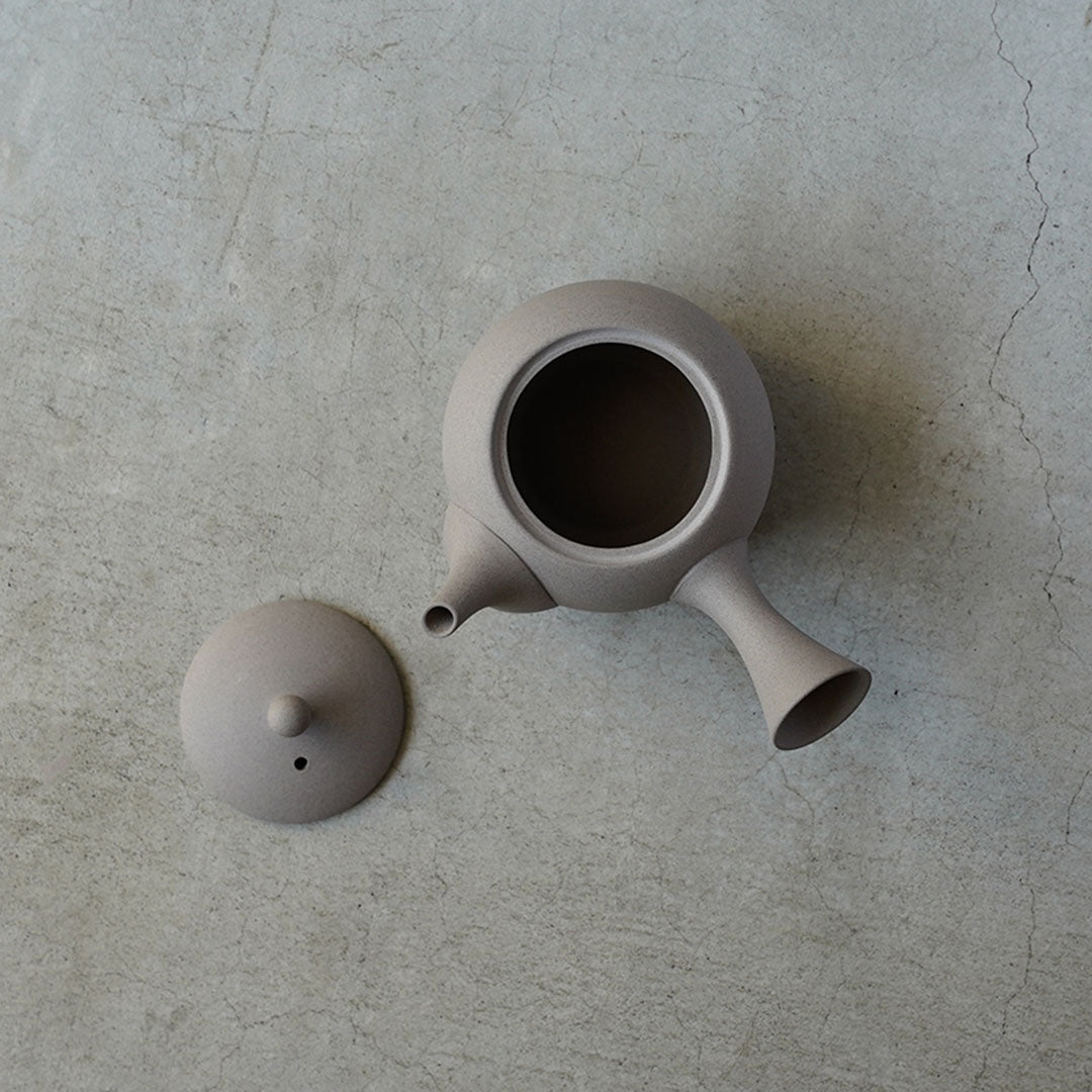 Modern Tokoname-yaki Teapot - JINSUI "iroiro" 01  Gray