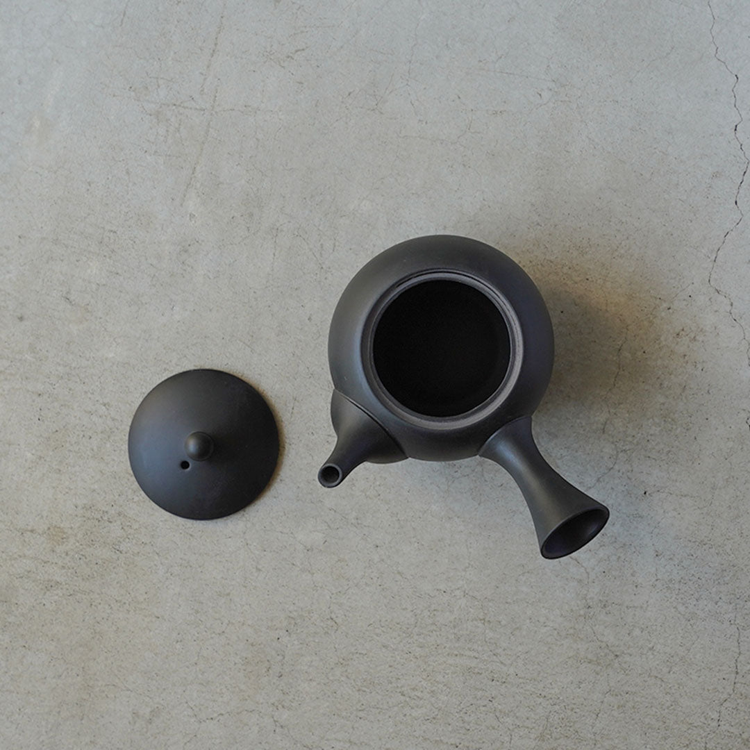 Modern Tokoname-yaki Teapot - JINSUI "iroiro" 01 Black