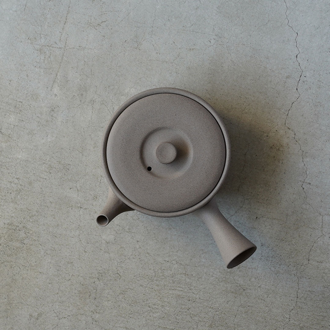 Modern Tokoname-yaki Teapot - JINSUI "iroiro" 02 Grey