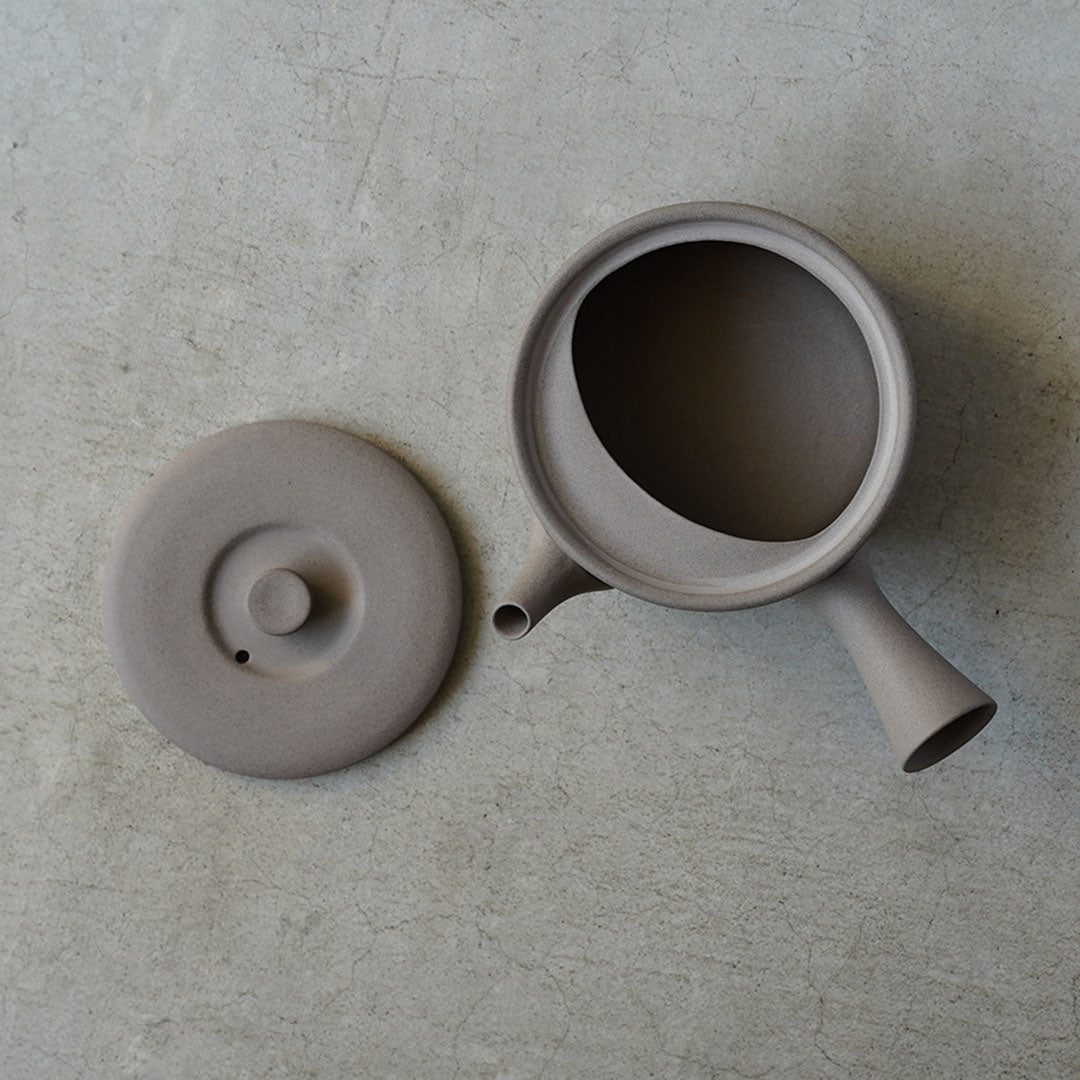 Modern Tokoname-yaki Teapot - JINSUI "iroiro" 02 Grey