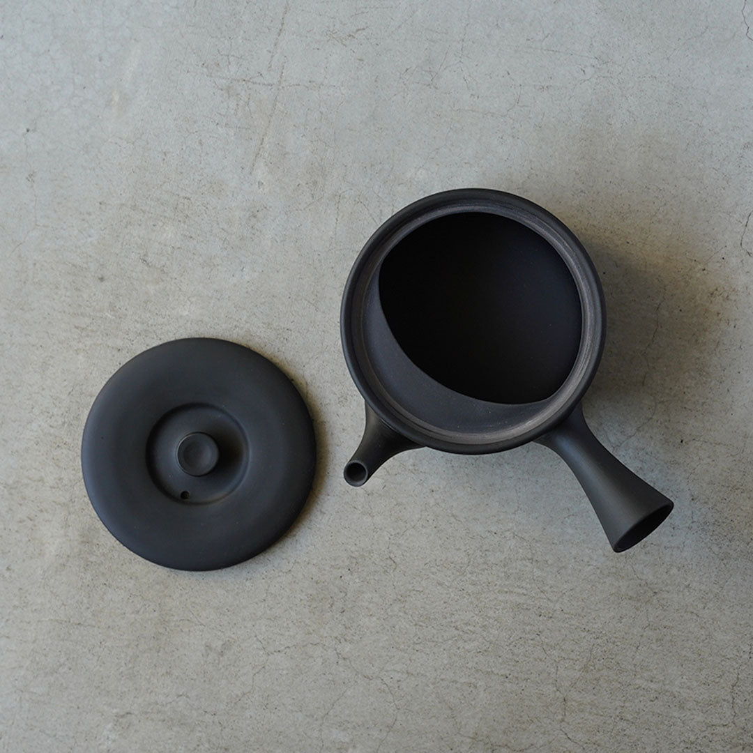 Modern Tokoname-yaki Teapot - JINSUI "iroiro" 02 Black