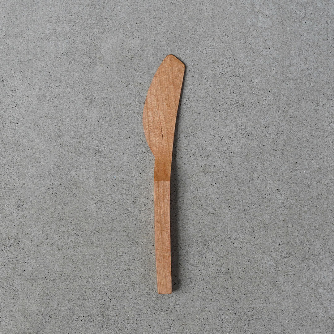 Hiroyuki Watanabe Wooden Butter Knife (Cherry / Perilla Oil &amp; Beeswax)