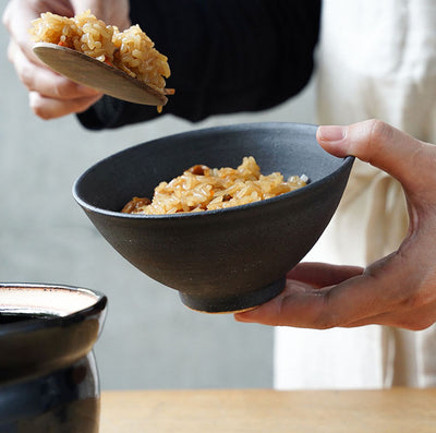 兵山窯 錆巻き なごみ碗