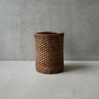 宮本工芸 あけび蔓 円筒くず入れ 大