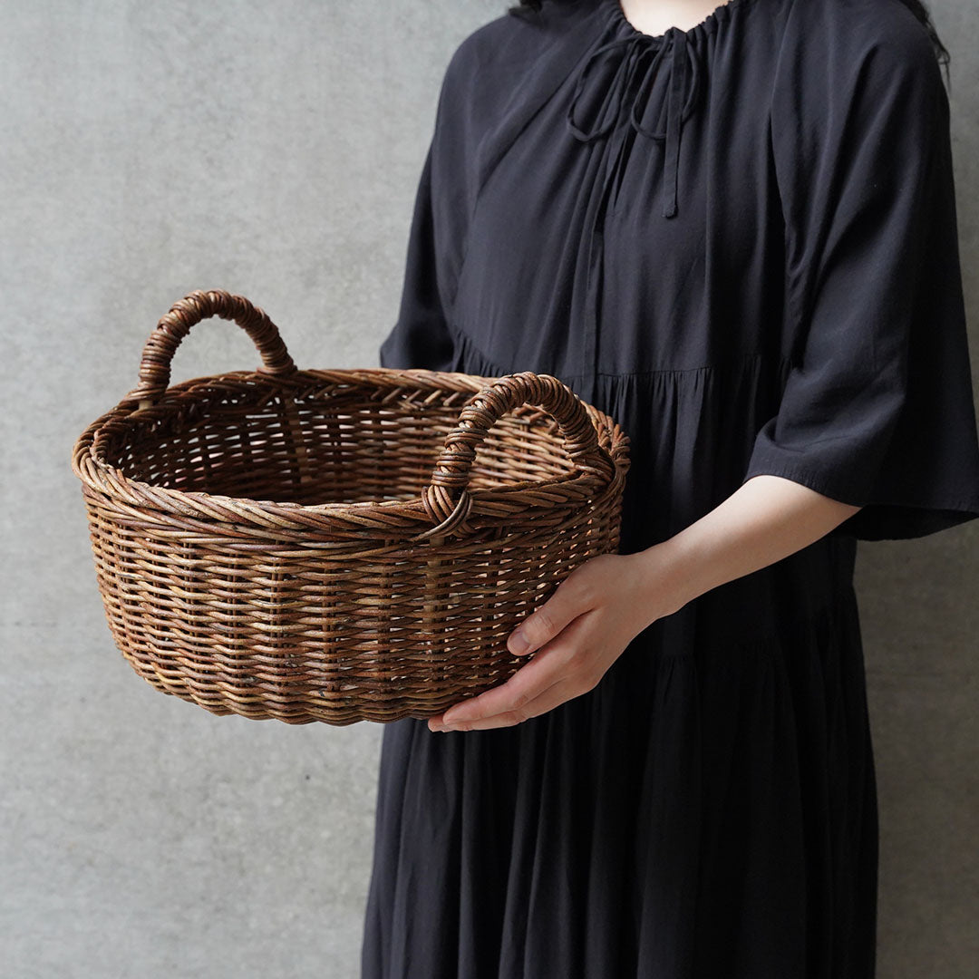 宮本工芸 あけび蔓 丸両手付 中