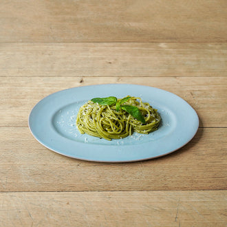 marais/マレ 楕円プレート中皿 青 赤土