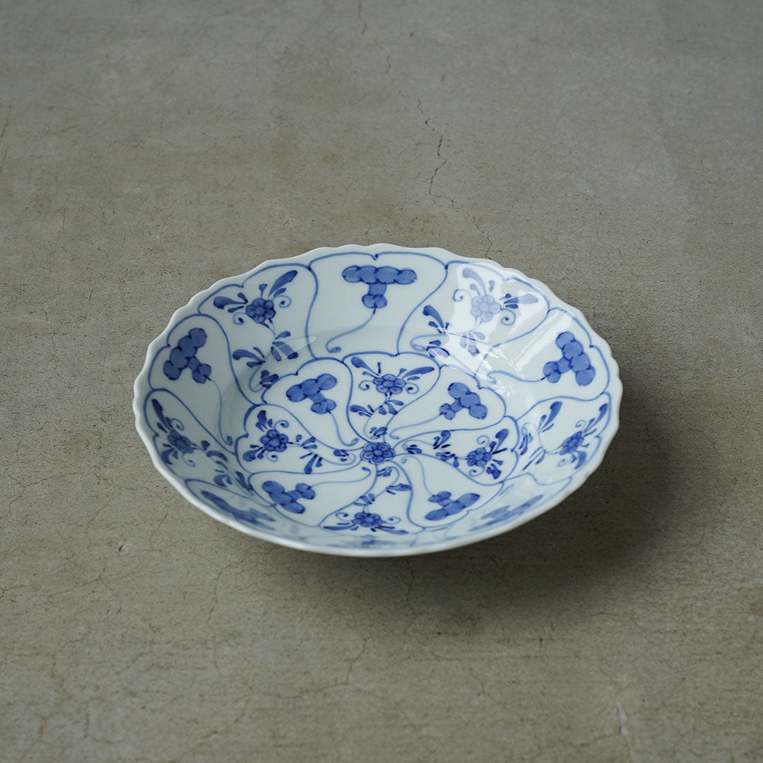 Keizan Kiln, Sometsuke Nazuna Bellflower Fuchi 7-Sun Chūbachi