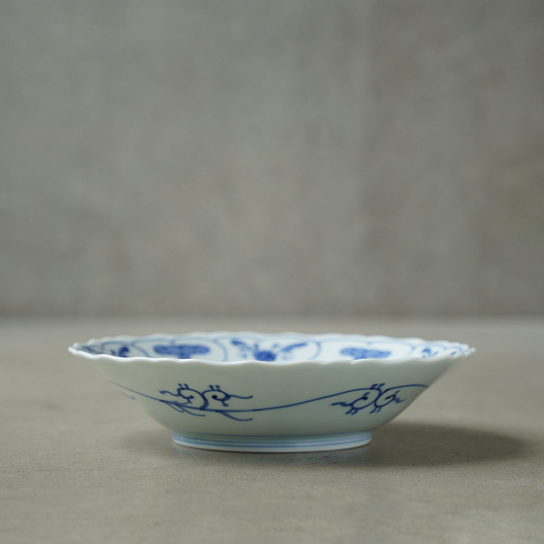 Keizan Kiln, Sometsuke Nazuna Bellflower Fuchi 7-Sun Chūbachi
