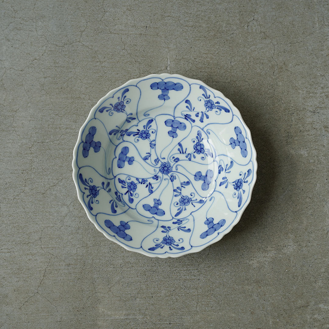 Keizan Kiln, Sometsuke Nazuna Bellflower Fuchi 7-Sun Chūbachi