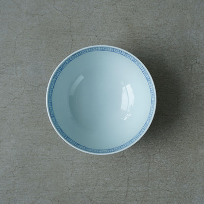 渓山窯 染付蛸唐草4.7寸段入丼