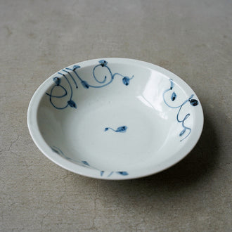 嘉泉窯 草花パスタ皿