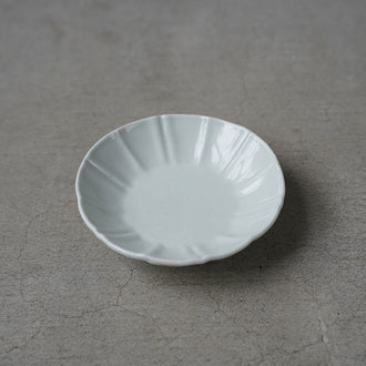 嘉泉窯 白瓷朝顔型小鉢