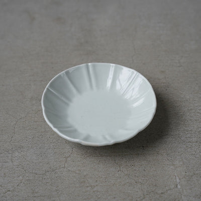 嘉泉窯 白瓷朝顔型小鉢