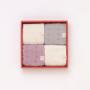 tinymame 【GIFTセット】ウォッシュタオル 4枚セット play/feel (pink/beige/natural)