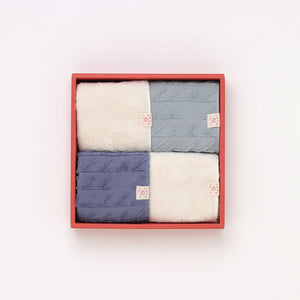 tinymame 【GIFTセット】ウォッシュタオル 4枚セット swim/play (blue/green/natural)