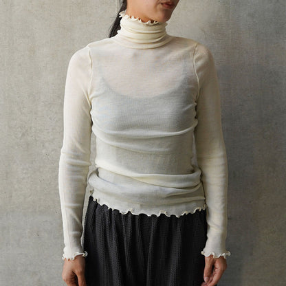 me. merino washable wool タートルネック